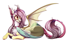 Size: 3128x1950 | Tagged: safe, artist:sodapopfairypony, oc, oc only, oc:fluffy, draconequus, hybrid, female, interspecies offspring, offspring, parent:discord, parent:fluttershy, parents:discoshy, simple background, solo, transparent background