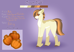 Size: 3500x2454 | Tagged: safe, artist:nobleclay, oc, oc only, oc:cream puff, earth pony, pony, high res, magical gay spawn, male, offspring, parent:pound cake, parent:tender taps, solo, stallion
