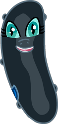 Size: 523x1117 | Tagged: safe, artist:poniidesu, oc, oc:nyx, alicorn, pony, derail in the comments, drawthread, duckery in the comments, food, food transformation, pickle, pickle rick, requested art, rick and morty, simple background, solo, transparent background