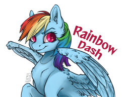 Size: 1018x785 | Tagged: safe, artist:wonderblue, rainbow dash, pegasus, pony, g4, chest fluff, cute, dashabetes, ear fluff, female, mare, simple background, smiling, solo, spread wings, transparent background, wings
