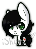 Size: 126x169 | Tagged: safe, artist:14th-crown, oc, oc only, earth pony, pony, earth pony oc, eye clipping through hair, paw prints, simple background, smiling, transparent background