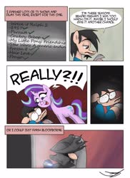 Size: 2978x4096 | Tagged: safe, artist:ringteam, starlight glimmer, oc, oc:ringteam, pony, unicorn, g4, comic, female, male, mare, stallion, wide eyes