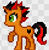 Size: 563x579 | Tagged: safe, artist:falcodash107, oc, oc only, oc:firesword, pony, unicorn, 8-bit, alpha channel, female, horn, mare, pixel art, raised hoof, solo, unicorn oc