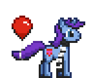 Size: 192x160 | Tagged: safe, artist:kelvin shadewing, part of a set, oc, oc only, oc:mobian, pony, unicorn, adorafatty, animated, balloon, chubby, clothes, commission, fat, growth, pixel art, scarf, simple background, solo, sprite, transparent background, weight gain, ych result