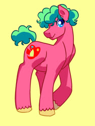 Size: 745x986 | Tagged: safe, artist:technicolor6457, oc, oc only, oc:apple crumble, earth pony, pony, earth pony oc, male, offspring, parent:big macintosh, parent:pinkie pie, parents:pinkiemac, solo, stallion