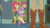 Size: 1200x676 | Tagged: safe, screencap, apple bloom, applejack, scootaloo, sweetie belle, equestria girls, equestria girls series, g4, happily ever after party, animated, apple bloom's bow, boots, bow, box, chair, clothes, cowboy boots, cutie mark crusaders, desk, door, female, gif, hair bow, happily ever after party: applejack, hoodie, jacket, jeans, lantern, pants, projector, shoes, shorts, skirt, sneaking