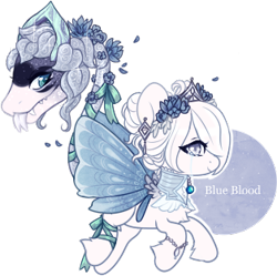 Size: 314x313 | Tagged: safe, artist:glitterring, cow plant pony, monster pony, original species, plant pony, augmented tail, base used, butterfly wings, choker, eyelashes, fangs, floral head wreath, flower, forked tongue, hoof fluff, makeup, plant, simple background, tongue out, transparent background, wings