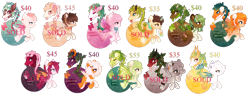Size: 1600x600 | Tagged: safe, artist:glitterring, original species, plant pony, :p, augmented tail, base used, bat wings, bow, cup, drink, ear piercing, fangs, food, forked tongue, horn, multiple eyes, piercing, pineapple, plant, simple background, straw, tail bow, tongue out, transparent background, watermark, wings