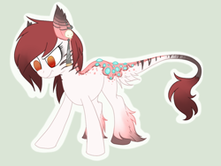 Size: 502x378 | Tagged: safe, artist:glitterring, oc, oc only, earth pony, pony, colored hooves, earth pony oc, female, hoof fluff, leonine tail, mare, simple background, solo