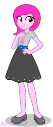 Size: 1316x3141 | Tagged: safe, artist:amgiwolf, oc, oc only, oc:moxi stables, equestria girls, g4, clothes, shirt, simple background, skirt, solo, transparent background