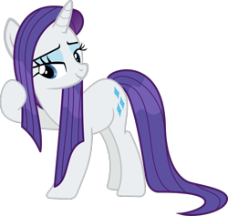 Size: 1055x1000 | Tagged: safe, artist:phucknuckl, rarity, pony, unicorn, campfire tales, g4, bedroom eyes, female, mare, raised hoof, simple background, solo, transparent background, vector, wet, wet mane, wet mane rarity