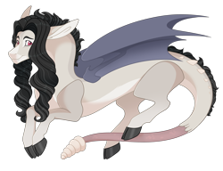 Size: 3524x2700 | Tagged: safe, artist:gigason, oc, oc only, draconequus, hybrid, high res, interspecies offspring, offspring, parent:discord, parent:fluttershy, parents:discoshy, simple background, solo, transparent background