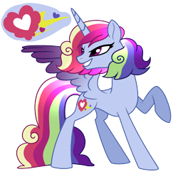 Size: 1538x1506 | Tagged: safe, artist:eonionic, oc, oc only, oc:passion flash, alicorn, pony, alicorn oc, female, horn, magical lesbian spawn, mare, offspring, parent:princess cadance, parent:rainbow dash, parents:cadash, simple background, solo, transparent background, wings