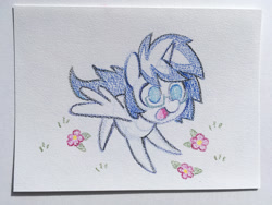 Size: 1500x1125 | Tagged: safe, artist:dawnfire, oc, oc only, alicorn, pony, alicorn oc, flower, horn, solo, traditional art, wings