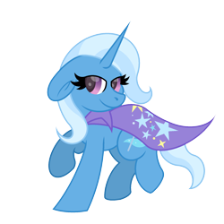 Size: 1800x1800 | Tagged: safe, artist:ponkus, trixie, pony, unicorn, g4, cape, clothes, female, mare, simple background, solo, transparent background, trixie's cape