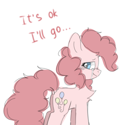 Size: 1140x1200 | Tagged: safe, artist:reonletaviio, pinkie pie, earth pony, pony, g4, chest fluff, crying, female, simple background, solo, tears of joy, white background