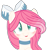 Size: 1561x1589 | Tagged: safe, artist:poppyglowest, artist:taffyufo, oc, oc only, oc:sprinkle sparkle, pony, base used, bow, bust, choker, female, hair bow, mare, portrait, simple background, solo, transparent background