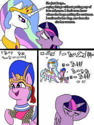 Size: 750x1000 | Tagged: safe, artist:slamjam, princess celestia, starlight glimmer, twilight sparkle, alicorn, pony, unicorn, g4, clothes, costume, crying, egyptian, female, hieroglyphics, historical roleplay starlight, mare, pharaoh, text, translated in the comments, trio, twilight sparkle (alicorn)