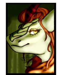 Size: 704x845 | Tagged: safe, alternate version, artist:creatturesz, autumn blaze, kirin, g4, bust, female, smiling, solo