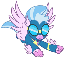 Size: 1109x1000 | Tagged: safe, artist:mantisprayer, silverstream, classical hippogriff, hippogriff, g4, clothes, female, goggles, hippogriff wonderbolt, non-pegasus wonderbolt, simple background, solo, transparent background, uniform, vector, wonderbolt silverstream, wonderbolts uniform