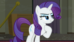 Size: 1920x1080 | Tagged: safe, screencap, rarity, pony, unicorn, g4, the saddle row review, female, mare, solo
