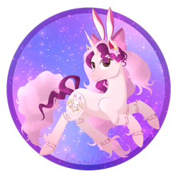 Size: 1000x1000 | Tagged: safe, artist:enigmadoodles, oc, oc only, oc:bunny dreams, pony, unicorn, bunny ears, female, mare, solo