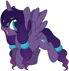 Size: 2093x2152 | Tagged: safe, artist:zipverse, oc, oc only, oc:sweet dream, alicorn, pony, alicorn oc, female, high res, horn, mare, open mouth, simple background, smiling, solo, transparent background