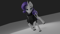 Size: 1920x1080 | Tagged: safe, artist:appletree12112, rarity, pony, unicorn, g4, 3d, clothes, female, looking at you, mare, solo