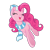 Size: 900x900 | Tagged: safe, artist:santamouse23, pinkie pie, earth pony, pony, g4, adobe illustrator, clothes, cute, diapinkes, eyes closed, female, hat, mare, open mouth, scarf, simple background, solo, transparent background, vector, winter outfit