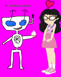 Size: 720x912 | Tagged: safe, artist:benfanrobot2000, artist:selenaede, artist:sonicsuperstar1991, artist:user15432, oc, oc:aaliyah, human, equestria girls, g4, 1000 hours in ms paint, aaliyah, asking, b.e.n, barely eqg related, base used, crossover, cupcake, equestria girls style, equestria girls-ified, food