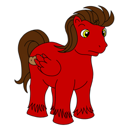 Size: 1000x1000 | Tagged: safe, artist:toyminator900, oc, oc only, oc:chip, pegasus, pony, g1, alternate hairstyle, male, simple background, solo, transparent background, unshorn fetlocks