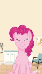 Size: 270x479 | Tagged: safe, artist:brightenight-heart, pinkie pie, earth pony, pony, g4, animated, cardiophilia, female, fetish, happy, heart, heartbeat, smiling