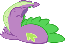 Size: 5564x3755 | Tagged: safe, artist:memnoch, spike, dragon, g4, faceplant, male, simple background, solo, transparent background, vector