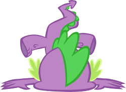 Size: 5782x4204 | Tagged: safe, artist:memnoch, spike, dragon, g4, faceplant, male, simple background, solo, transparent background, vector