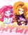 Size: 750x922 | Tagged: safe, artist:aetherionart, adagio dazzle, pinkie pie, equestria girls, g4, adoragio, colored pupils, crossed arms, cute, diapinkes, duo, duo female, female