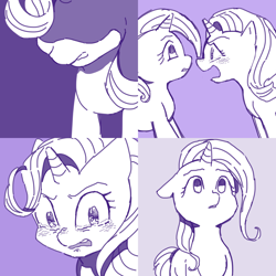Size: 4096x4096 | Tagged: dead source, safe, artist:chapaghettii, part of a set, starlight glimmer, trixie, pony, unicorn, g4, angry, crying, duo, female, yelling