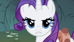 Size: 1920x1080 | Tagged: safe, screencap, rarity, pony, unicorn, a dog and pony show, g4, season 1, female, looking at you, mare, rarity is not amused, solo, unamused