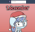 Size: 1280x1168 | Tagged: safe, artist:switchy, oc, oc only, oc:thauma disk, pony, chibi, christmas, hat, holiday, santa hat, solo