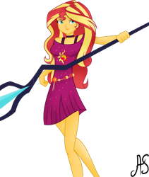 Size: 1024x1215 | Tagged: safe, artist:sparkling-sunset-s08, sunset shimmer, equestria girls, equestria girls series, g4, spring breakdown, spoiler:eqg series (season 2), female, simple background, solo, staff, staff of sacanas, transparent background