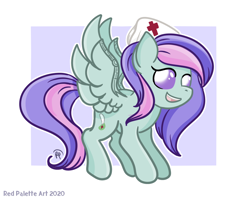 Size: 948x749 | Tagged: safe, artist:redpalette, oc, changeling, pegasus, pony, cute, female, mare, nurse, smiling