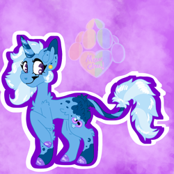 Size: 768x768 | Tagged: safe, artist:mewwchuu, trixie, pony, unicorn, g4, alternate universe, ear piercing, earring, fluffy, jewelry, leonine tail, piercing, smiling