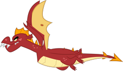 Size: 6899x4000 | Tagged: safe, artist:melisareb, garble, dragon, g4, gauntlet of fire, .svg available, absurd resolution, badass, flying, freckles, inkscape, male, simple background, solo, transparent background, vector
