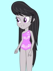 Size: 1536x2048 | Tagged: safe, artist:draymanor57, octavia melody, equestria girls, g4, clothes, clothes swap, female, one shoulder, one-piece swimsuit, solo, swimsuit, swimsuit swap