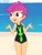Size: 1536x2048 | Tagged: safe, artist:draymanor57, scootaloo, human, equestria girls, g4, beach, clothes, female, one-piece swimsuit, solo, swimsuit