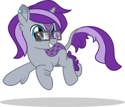 Size: 1280x1101 | Tagged: safe, artist:mlp-trailgrazer, oc, oc only, oc:dolkka, hybrid, kirin, pony, female, glasses, horn, looking at you, mare, simple background, solo, transparent background