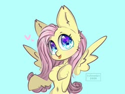 Size: 1482x1120 | Tagged: useless source url, safe, artist:tubrasko, fluttershy, pegasus, semi-anthro, g4, arm hooves, belly button, breasts, featureless breasts, female, heart, looking at you, mare, simple background, tongue out