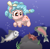 Size: 3193x3150 | Tagged: safe, artist:aleximusprime, cozy glow, crab, fish, pegasus, pony, salmon, trout, g4, bow, bubble, chubby cheeks, commission, cozybetes, cute, daaaaaaaaaaaw, female, filly, hair bow, high res, looking down, rock, solo, spread wings, tail bow, underwater, wings