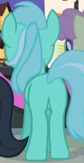 Size: 122x235 | Tagged: safe, screencap, lyra heartstrings, pony, filli vanilli, g4, butt, cropped, female, mare, plot