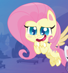 Size: 374x402 | Tagged: safe, fluttershy, rarity, pegasus, pony, g4, g4.5, my little pony: pony life, blushing, cute, solo focus