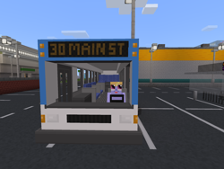 Size: 2048x1536 | Tagged: safe, artist:topsangtheman, cloud kicker, g4, bus, game screencap, minecraft